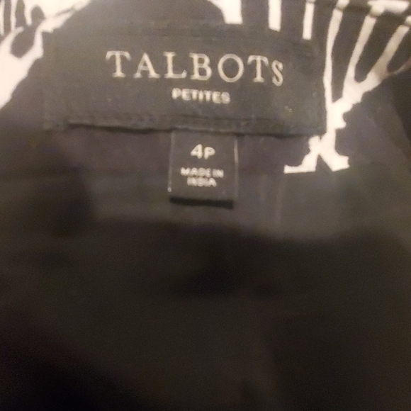 Talbots black & white full knee skirt 4P - Picture 3 of 3